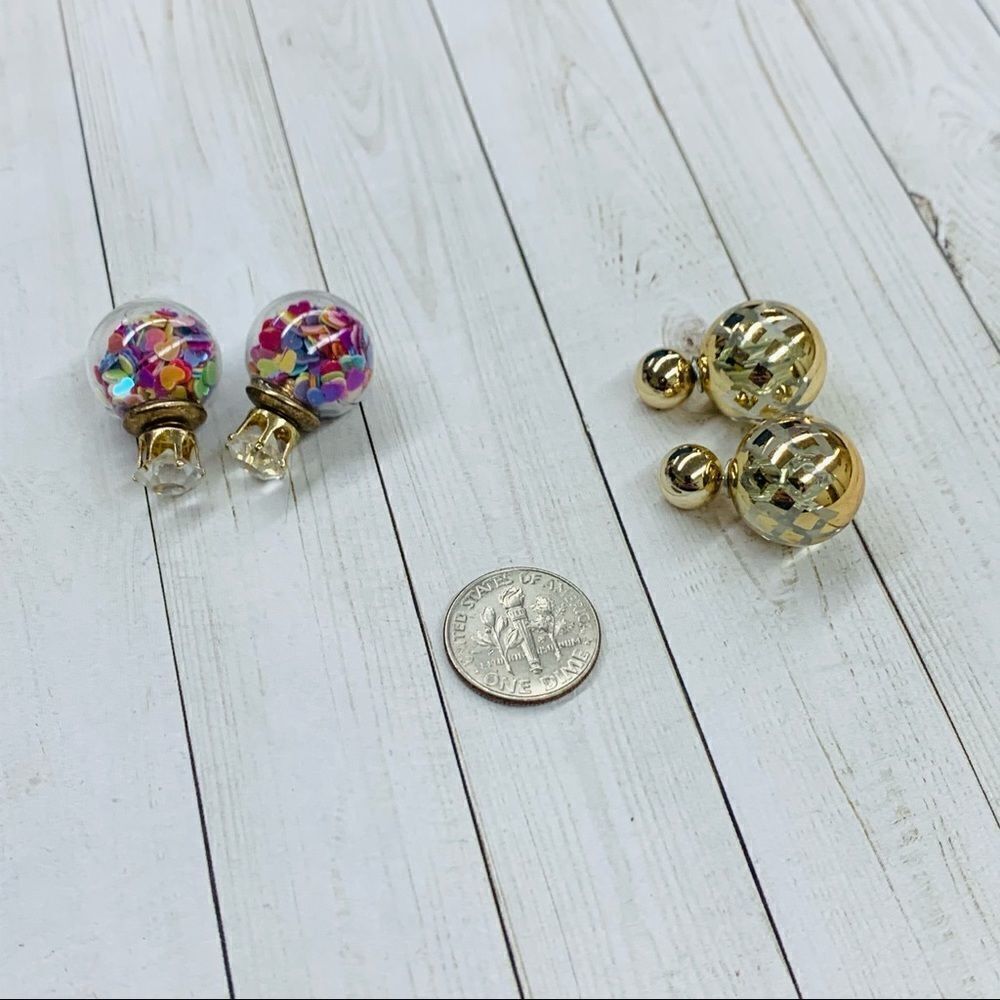 Reversible Earrings 2 pair‎